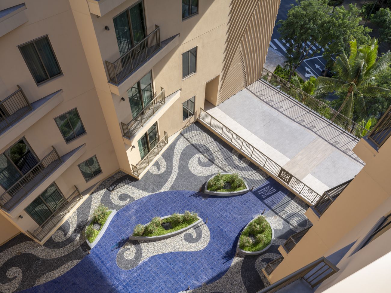 Courtyard, Aerial View
